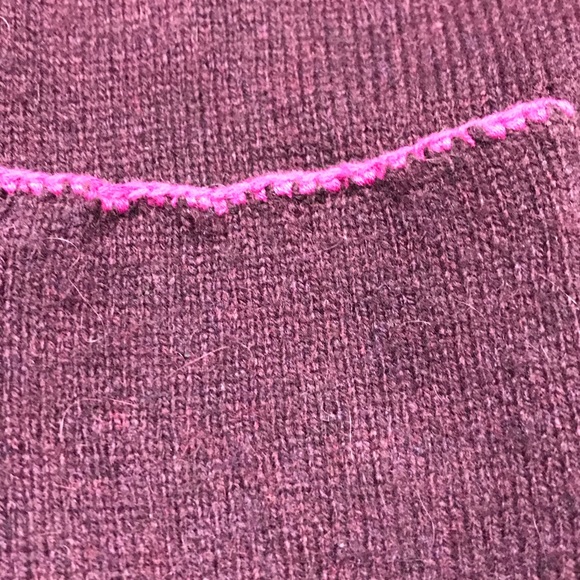 WHITE STUFF Burgundy Button Up Cardigan Sweater Size 12 - Picture 8 of 9